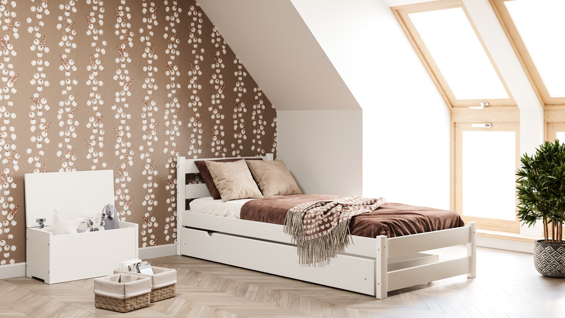 Przykłady łóżek w różnej kolorystyce